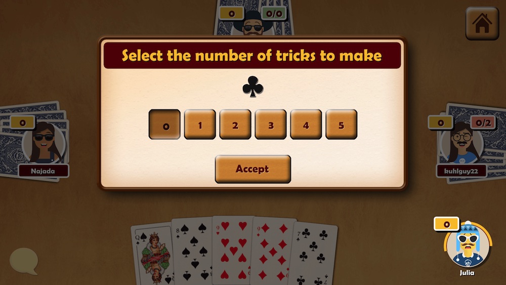Oh Hell Online Spades Game Showroom